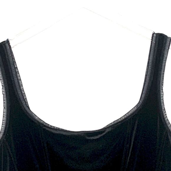 Arianne L Vntage Y2K Black Velvet Corset Tank Witchy Whimsygoth Fairy Goth - Picture 4 of 9